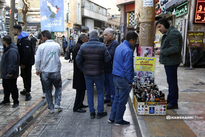 کوچه مروی صنف عطر و ادکلن فروشها