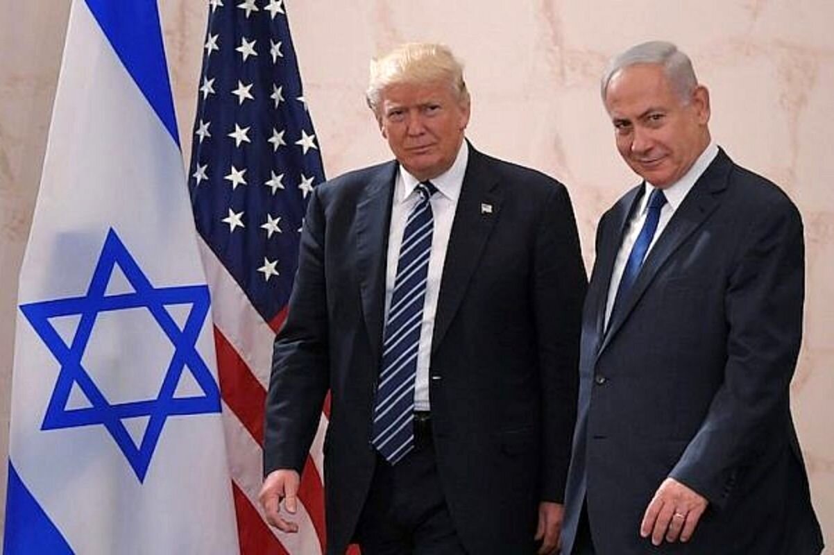 لشکر اسکورت نتانیاهو برای دیدار با ترامپ + ویدئو نتانیاهو - ترامپ