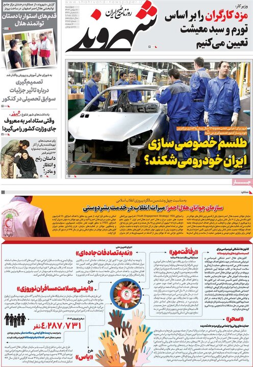 روزنامه‌های چهارشنبه ۱۷ بهمن ۱۴۰۳