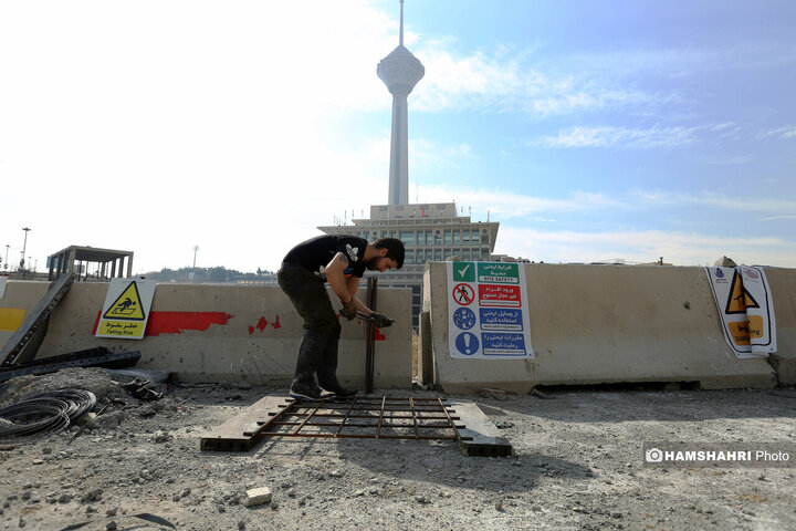 ایمن سازی گود برج میلاد ادامه دارد