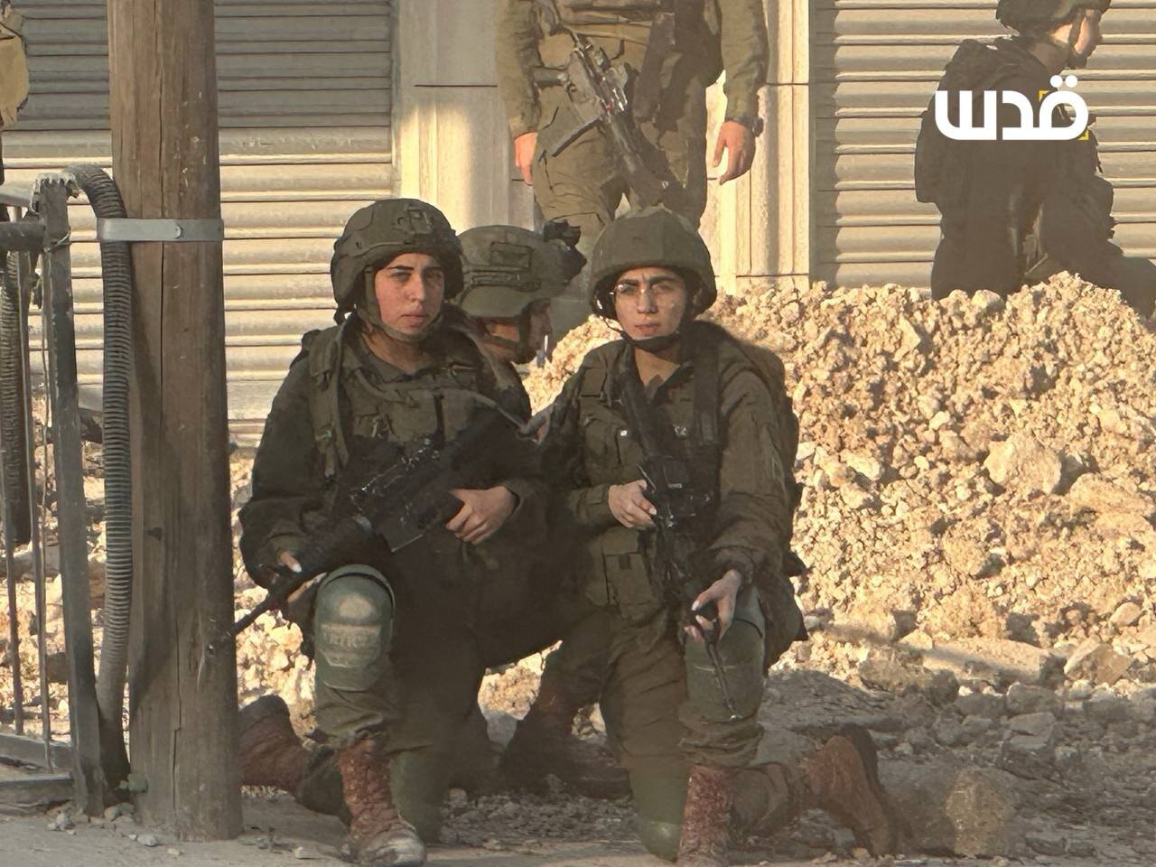 نظامیان زن صهیونیست در اردوگاه طولکرم | تصاویر