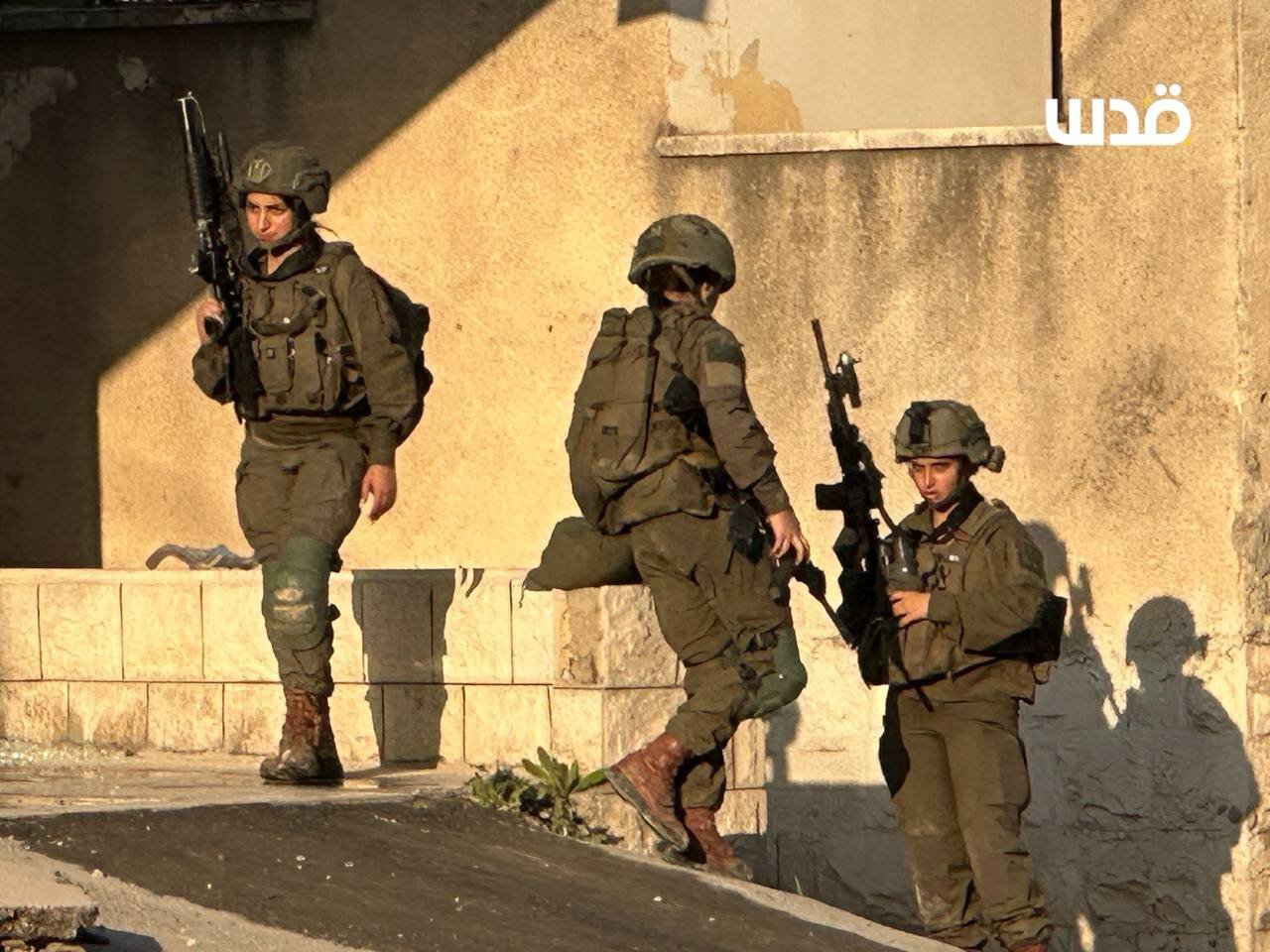 نظامیان زن صهیونیست در اردوگاه طولکرم | تصاویر