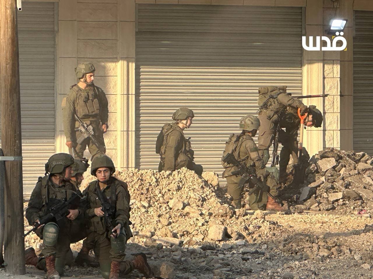 نظامیان زن صهیونیست در اردوگاه طولکرم | تصاویر