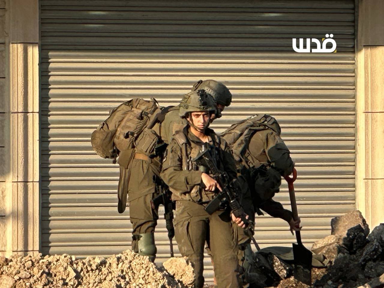 نظامیان زن صهیونیست در اردوگاه طولکرم | تصاویر