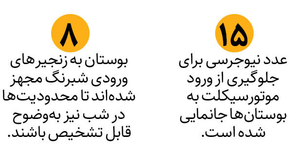 ورود موتورسیکلت به بوستان‌ها ممنوع!