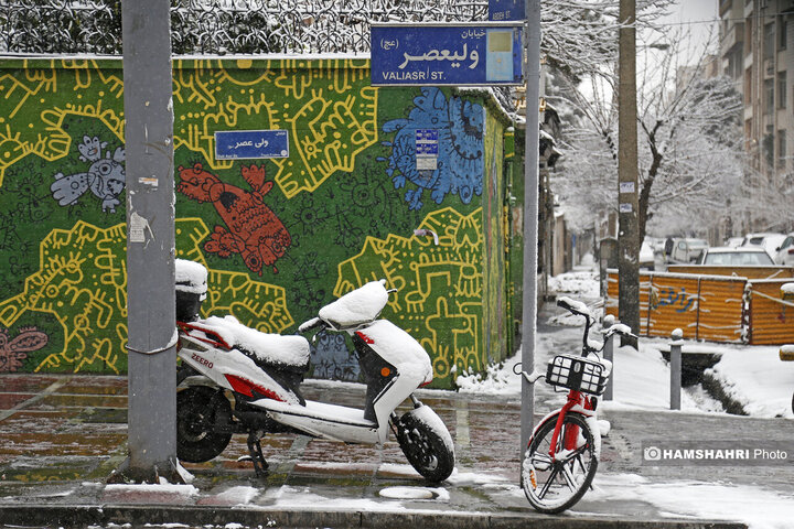 بارش برف امروز در تهران