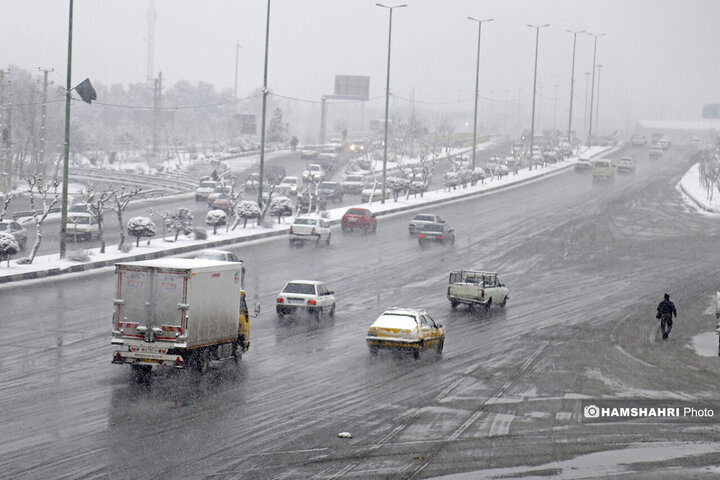 بارش برف امروز در تهران