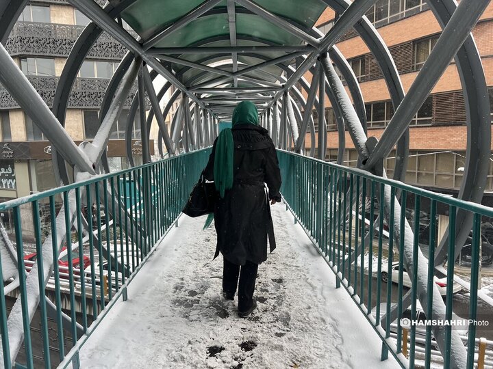 روز برفی تهران