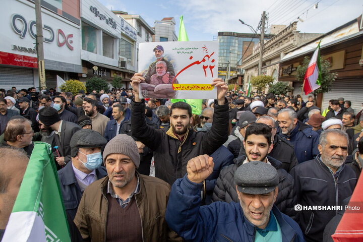 تصاویر راهپیمایی یوم الله ۲۲ بهمن ۱۴۰۳ در شهرستان آمل