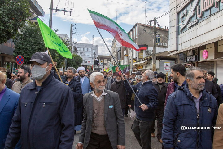 تصاویر راهپیمایی یوم الله ۲۲ بهمن ۱۴۰۳ در شهرستان آمل
