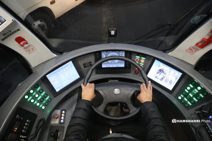 تست گرم تراموای چرخ لاستیکی در تهران