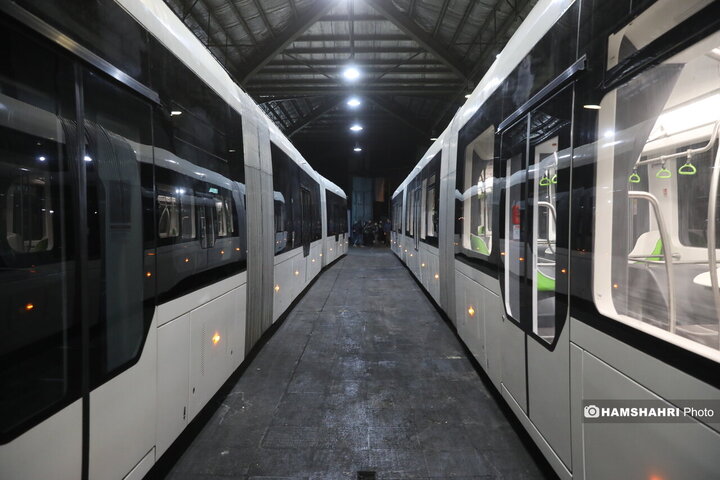 تست گرم تراموای چرخ لاستیکی در تهران