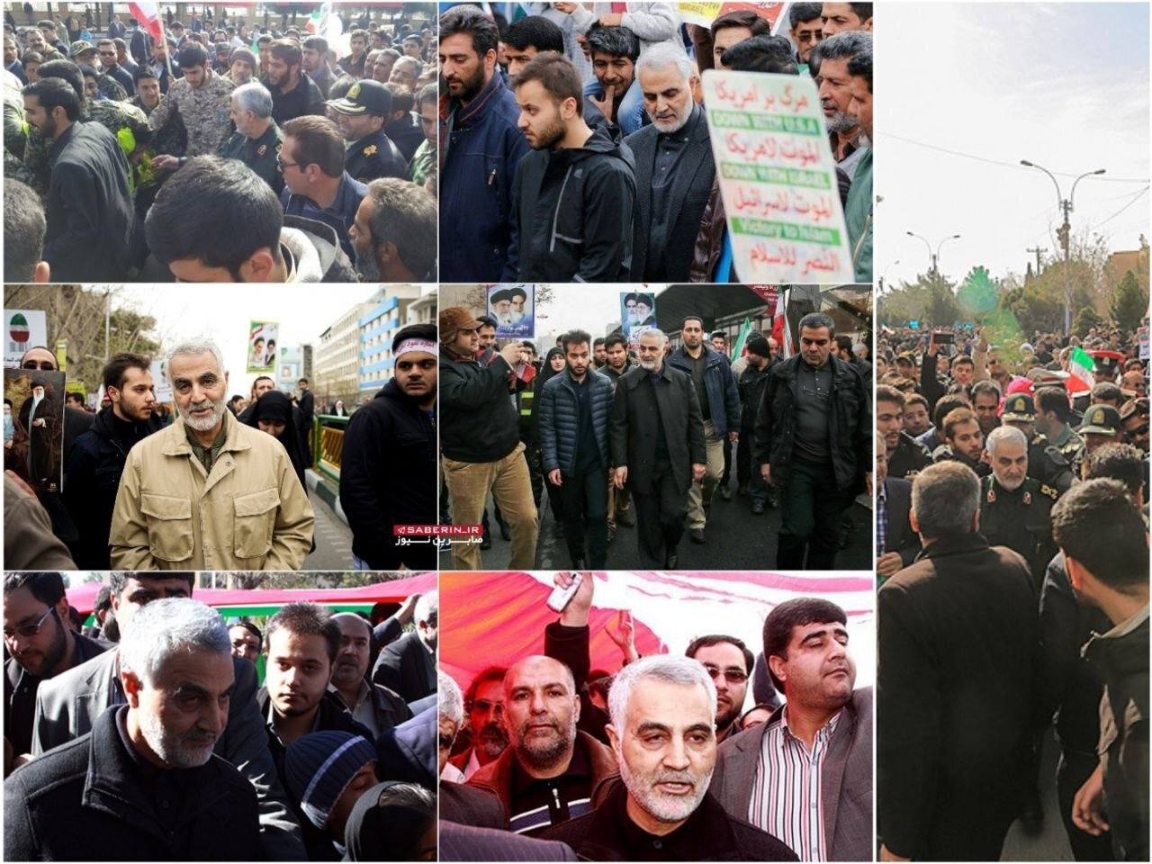 سردار حاج قاسم سلیمانی در راهپیمایی ۲۲بهمن سال های قبل | تصاویر