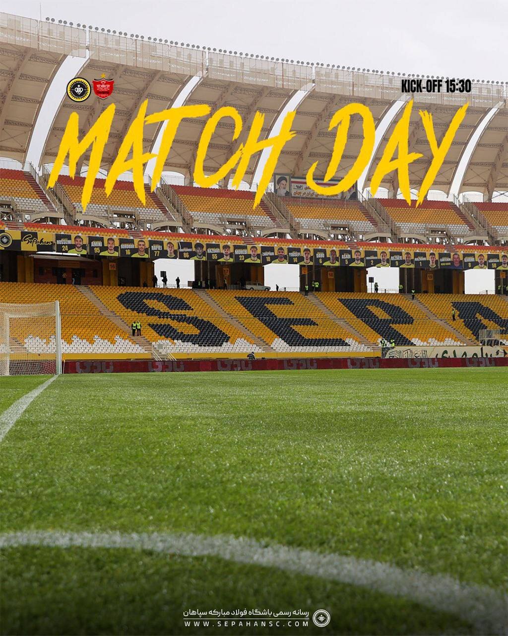 ورزشگاه زیبای نقش جهان ساعاتی قبل از شروع دیدار سپاهان و پرسپولیس | تصاویر
