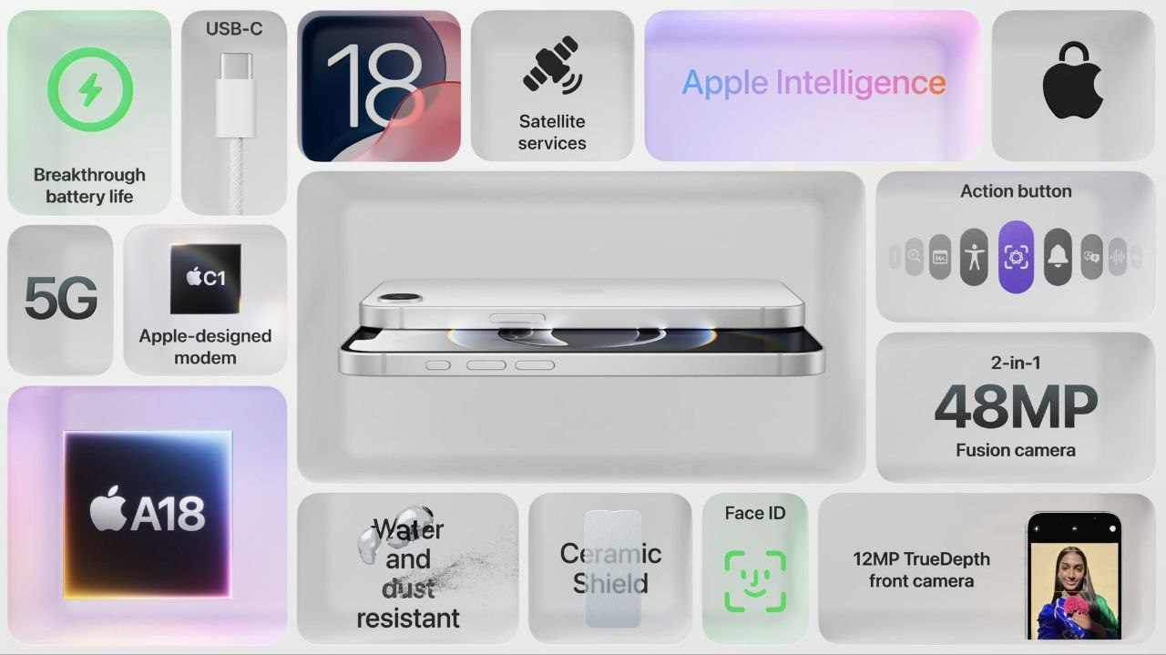 آیفون 16e با تراشه A18 رسماً معرفی شد + ویدیو