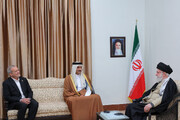 رهبر انقلاب در دیدار با امیر قطر: منتظر اقدام شما برای بازگرداندن مطالبات ایران هستیم  | تفاوتی میان روسای جمهور آمریکا نیست