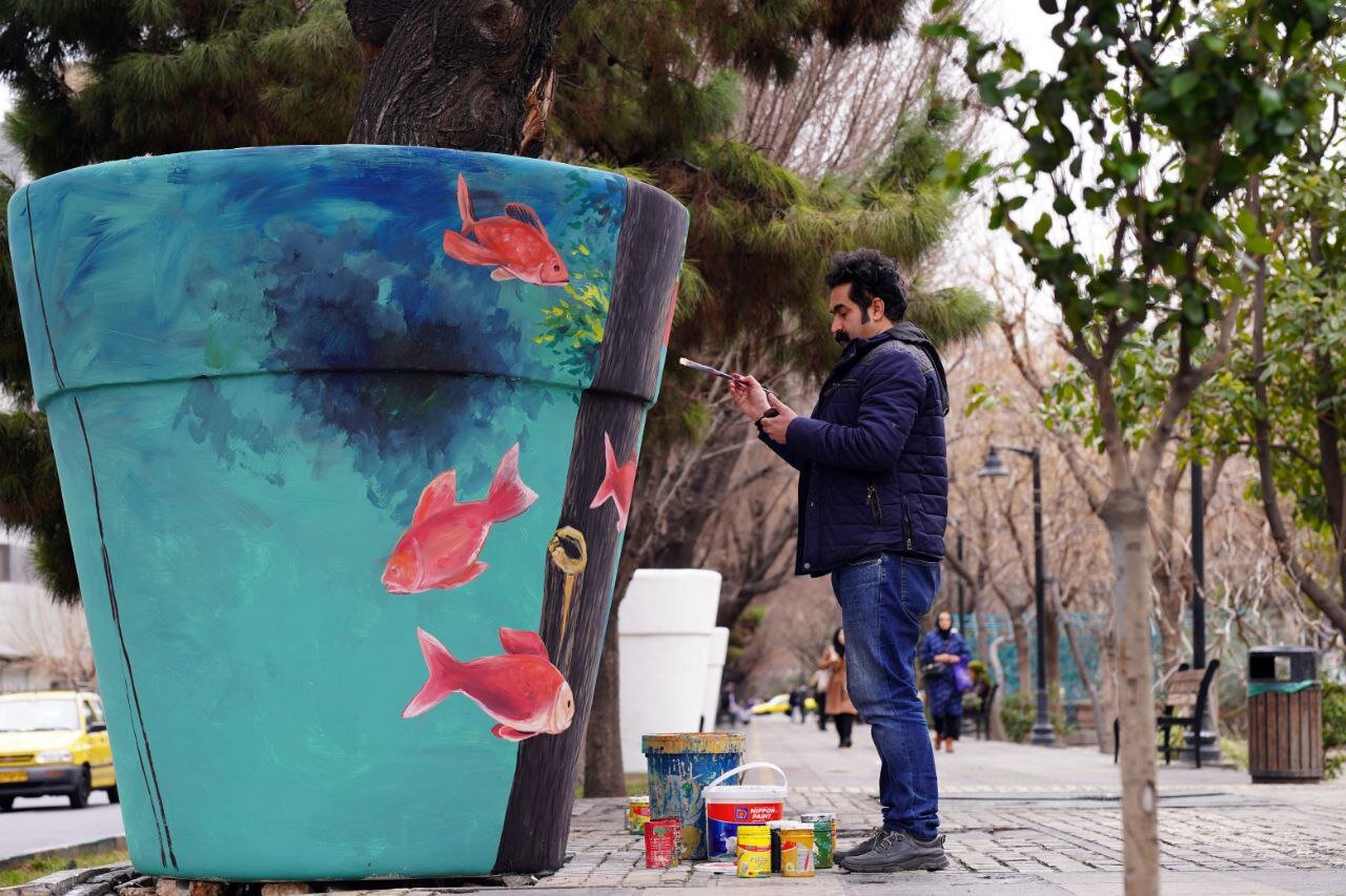 گلدان های بهاری- زیباسازی