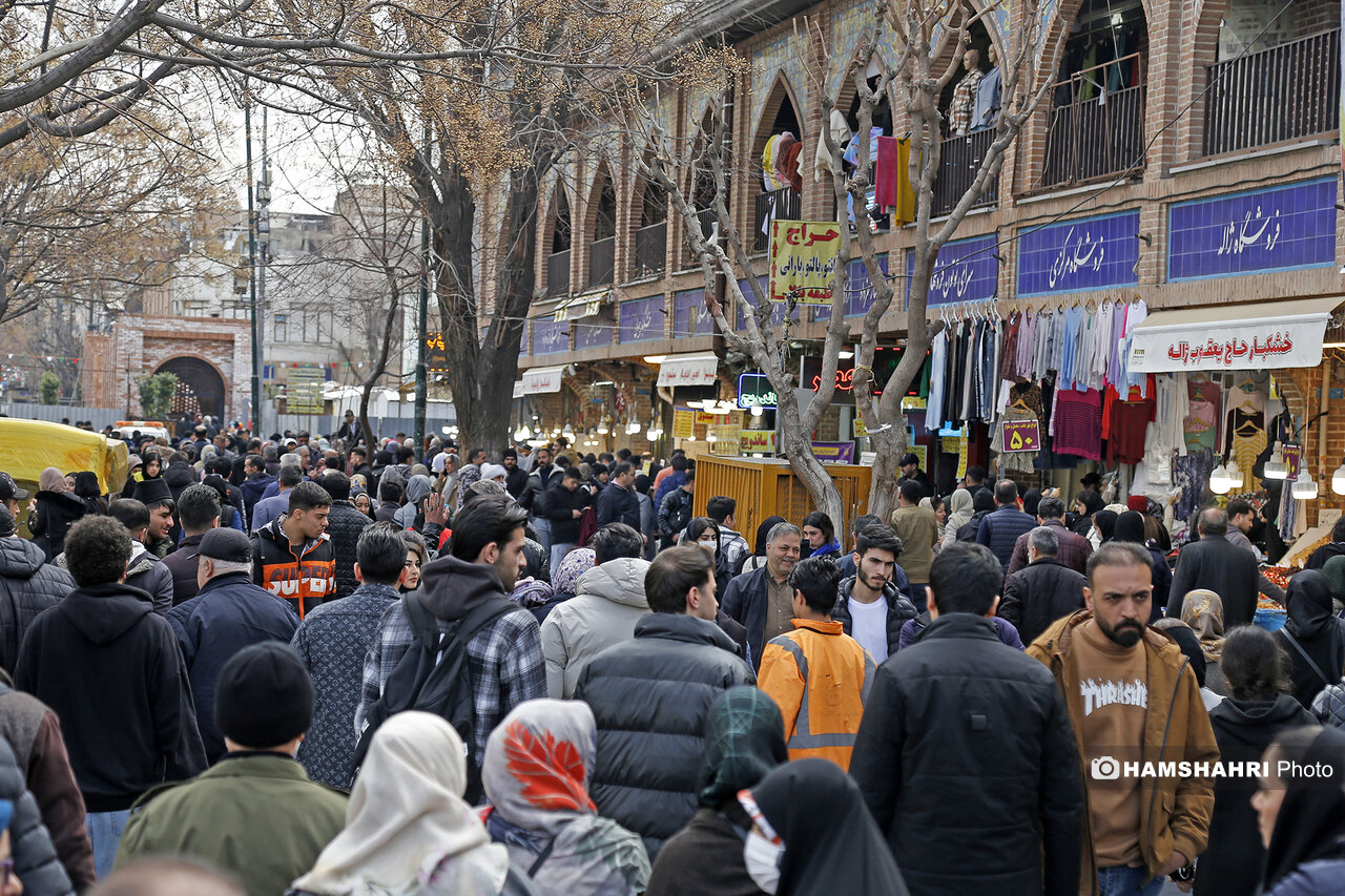 شلوغی و خرید مردم در بازار تهران