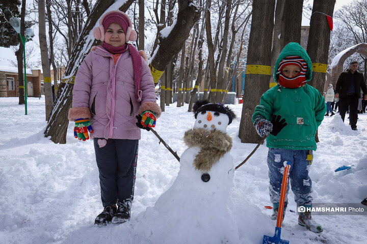 جشنواره آدم برفی در شهرستان اهر