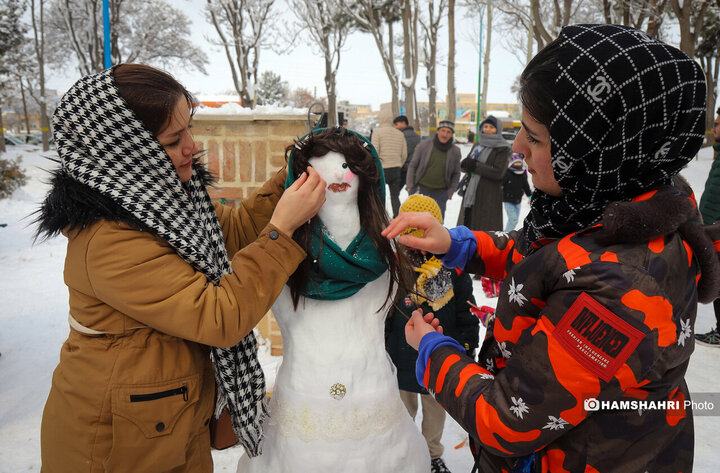 جشنواره آدم برفی در شهرستان اهر
