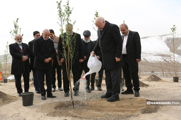 افتتاح کمربند سبز تهران باحضور قالیباف و زاکانی