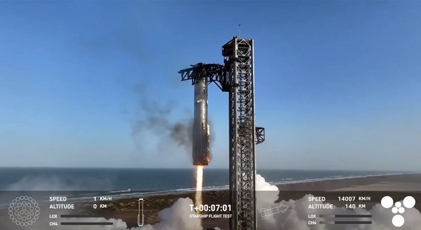 فرود با شکوه Super heavy booster استارشیپ + فیلم فرود استارشیپ