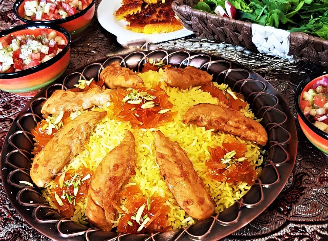 طرز تهیه شیرین پلو مجلسی و خوشمزه مخصوص اعیاد