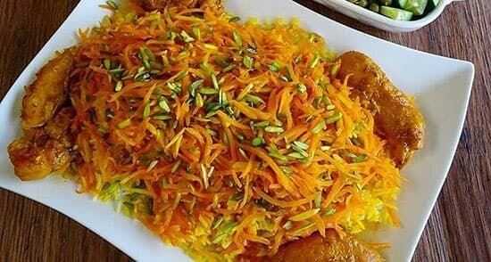 طرز تهیه شیرین پلو مجلسی و خوشمزه مخصوص اعیاد