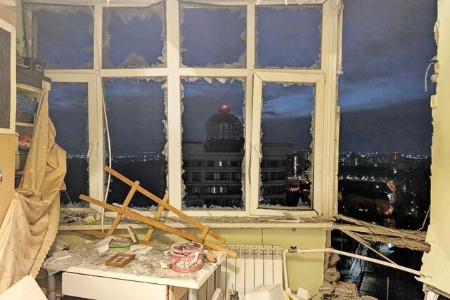 بزرگترین حمله پهپادی اوکراین علیه مسکو با ۲ کشته | تصاویر