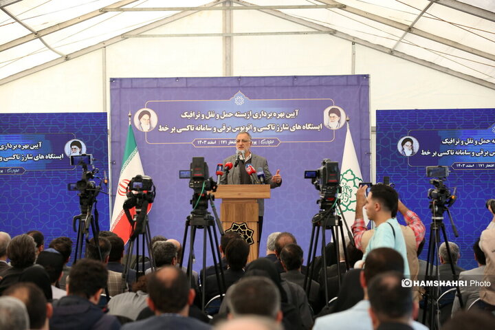 افتتاح بزرگترین ایستگاه شارژ برقی اتوبوس و تاکسی برقی در پایانه بعثت