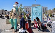 برپایی غرفه‌های استقبال از بهار در تهران