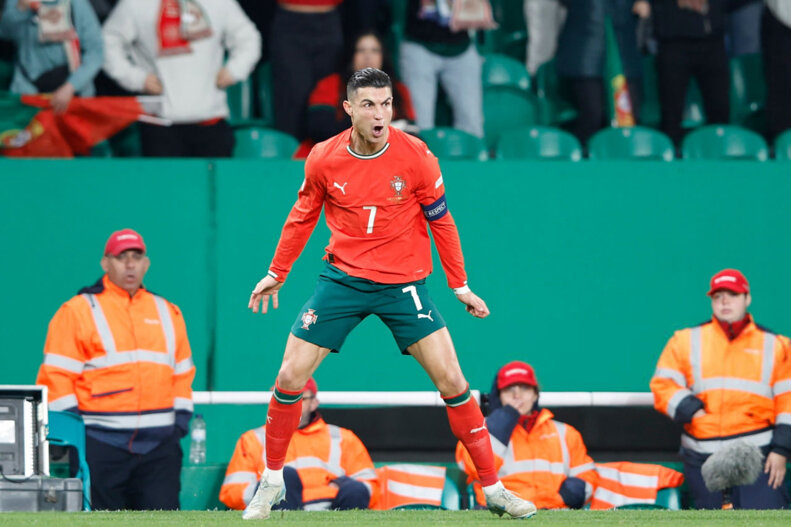 ماجرای جنجالی تقلید شادی بعد از گل رونالدو | قول داد، عمل کرد: شادی رونالدو تقدیم به هویلوند!