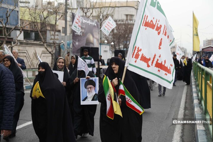 شرکت مردم در مراسم روز قدس