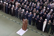 اقامه نماز با شکوه عید فطر به امامت حضرت آیت‌الله خامنه‌ای | تصاویر