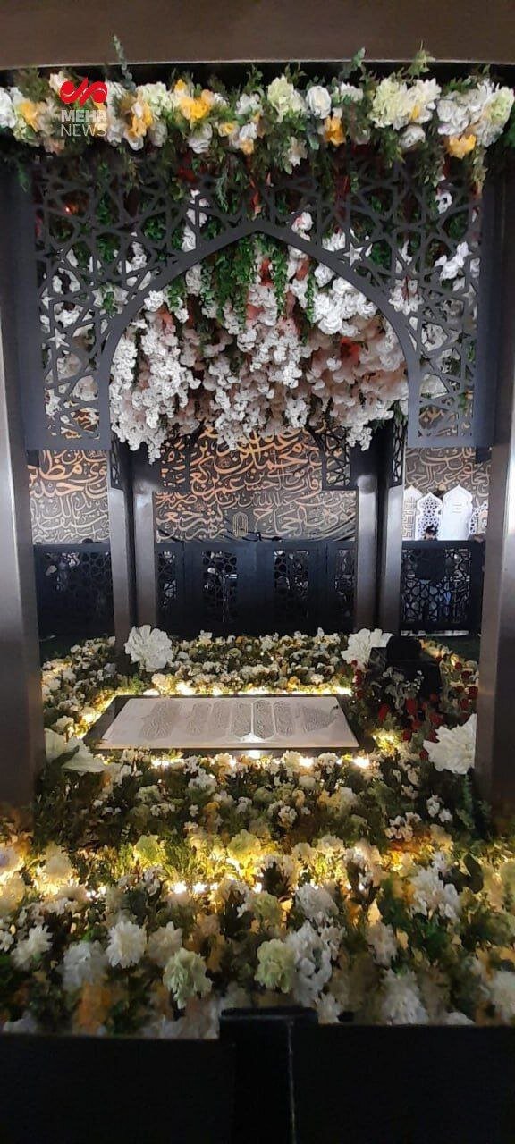 تصویری از مزار مطهر شهید سیدحسن نصرالله در روز عید فطر | عکس
