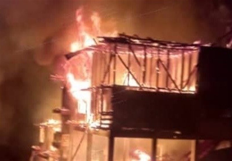 آتشسوزی در بازار امامزاده ابراهیم شفت؛ ۴۵ واحد در آتش سوخت + فیلم و عکس
