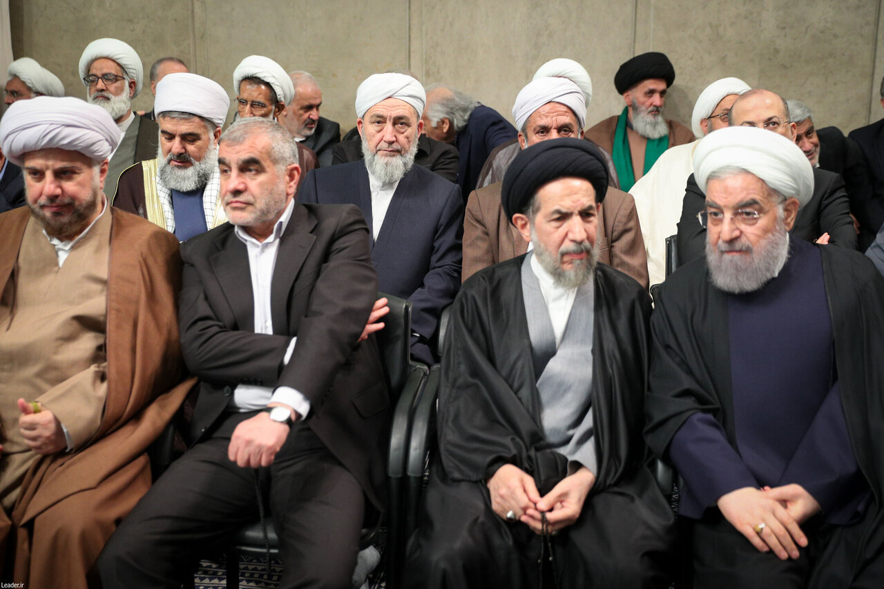 احمدی نژاد و حسن روحانی در مراسم دیدار امروز مقام معظم رهبری | تصاویر