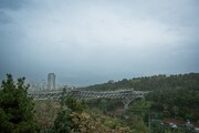 تصویری رویایی از تهران در روز بارانی پایتخت