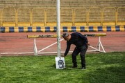 وداع چهره های ورزشی با پیکر «فرامرز ظلی» در ورزشگاه شهید شیرودی | تصاویر