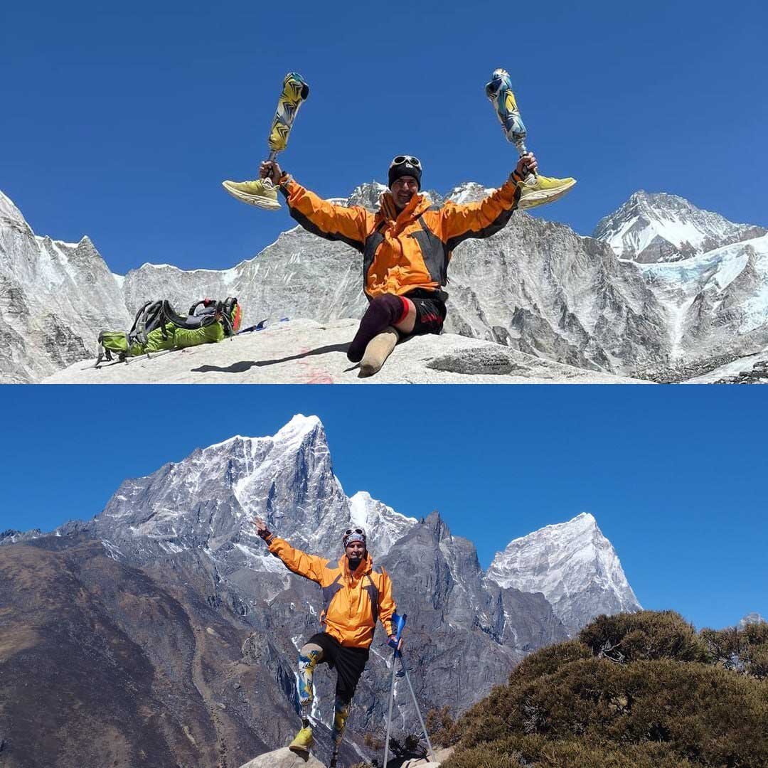 عجیب اما واقعی؛ صعود کوهنورد ایرانی بدون پا به اورست ! | تصاویر