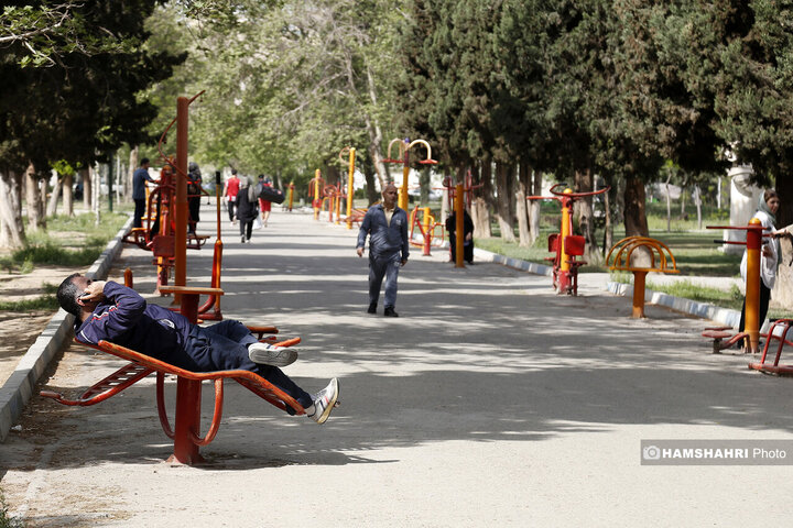 ورزش شهروندان در بوستان قائم