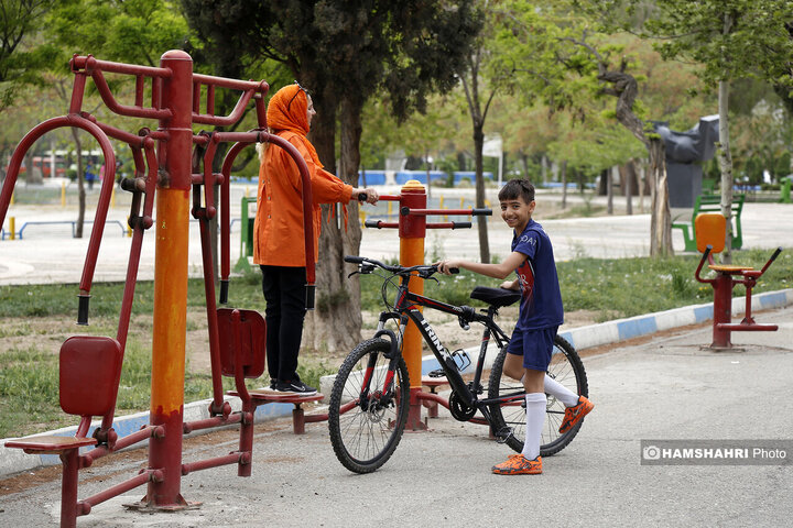 ورزش شهروندان در بوستان قائم