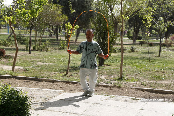 ورزش شهروندان در بوستان قائم