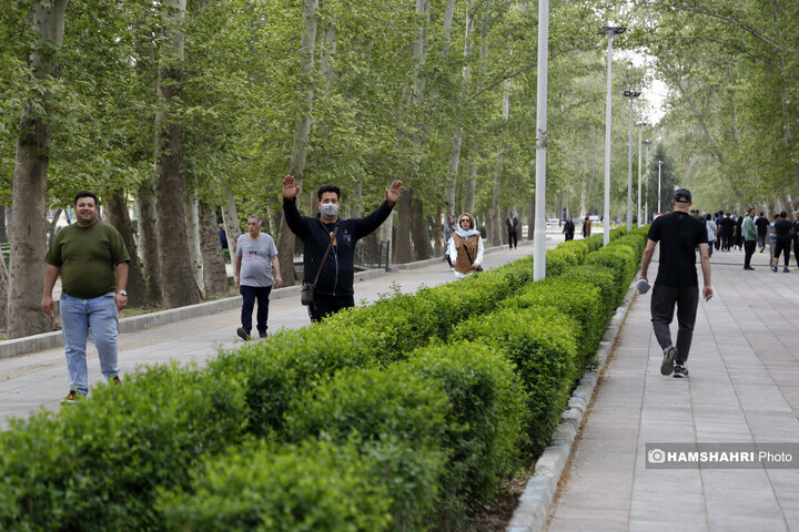 ورزش شهروندان در بوستان قائم