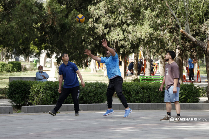 ورزش شهروندان در بوستان قائم