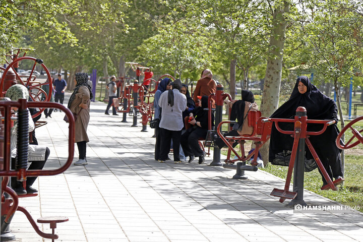ورزش شهروندان در بوستان قائم