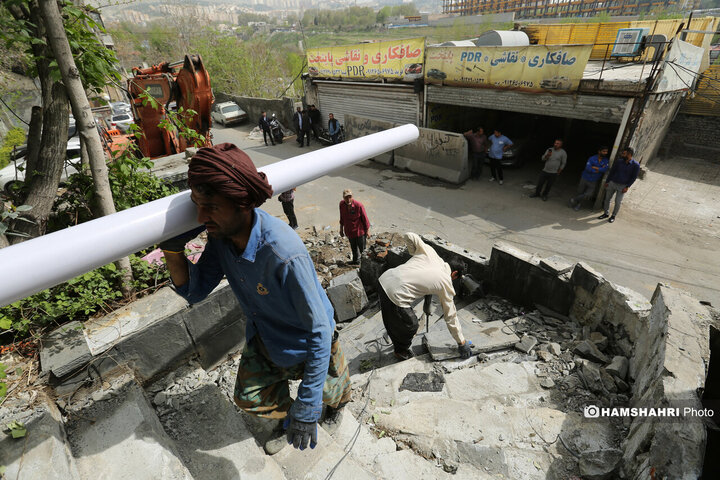 گشایش خیابان آبشار فرحزاد