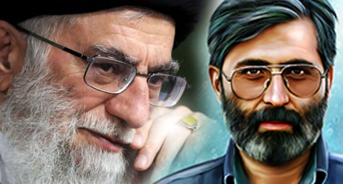 ویدئوی کمتر دیده شده از حضور رهبر انقلاب در مراسم تشییع شهید آوینی