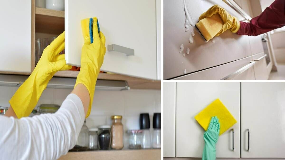 نکات طلایی برای پاک کردن چربی و لکههای روی کابینتها
