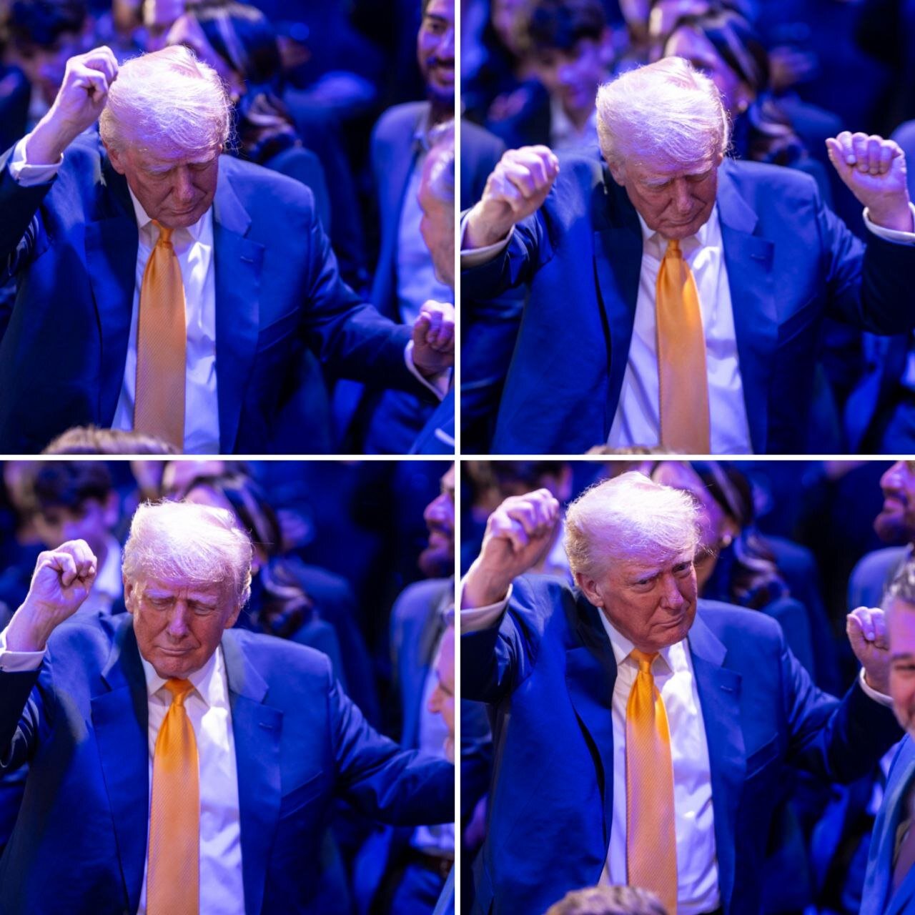 رقص ترامپ در حاشیه مسابقات رزمی ufc | تصاویر